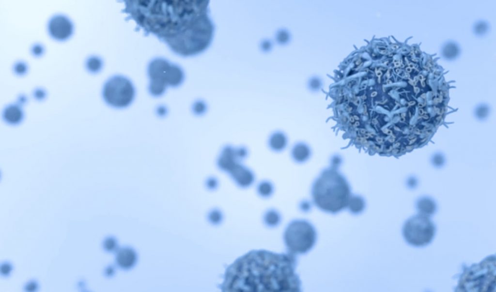 a video of cells floating around, homepage video